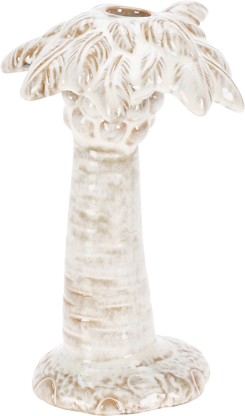 Porcelain Palm Tree Candle Holder