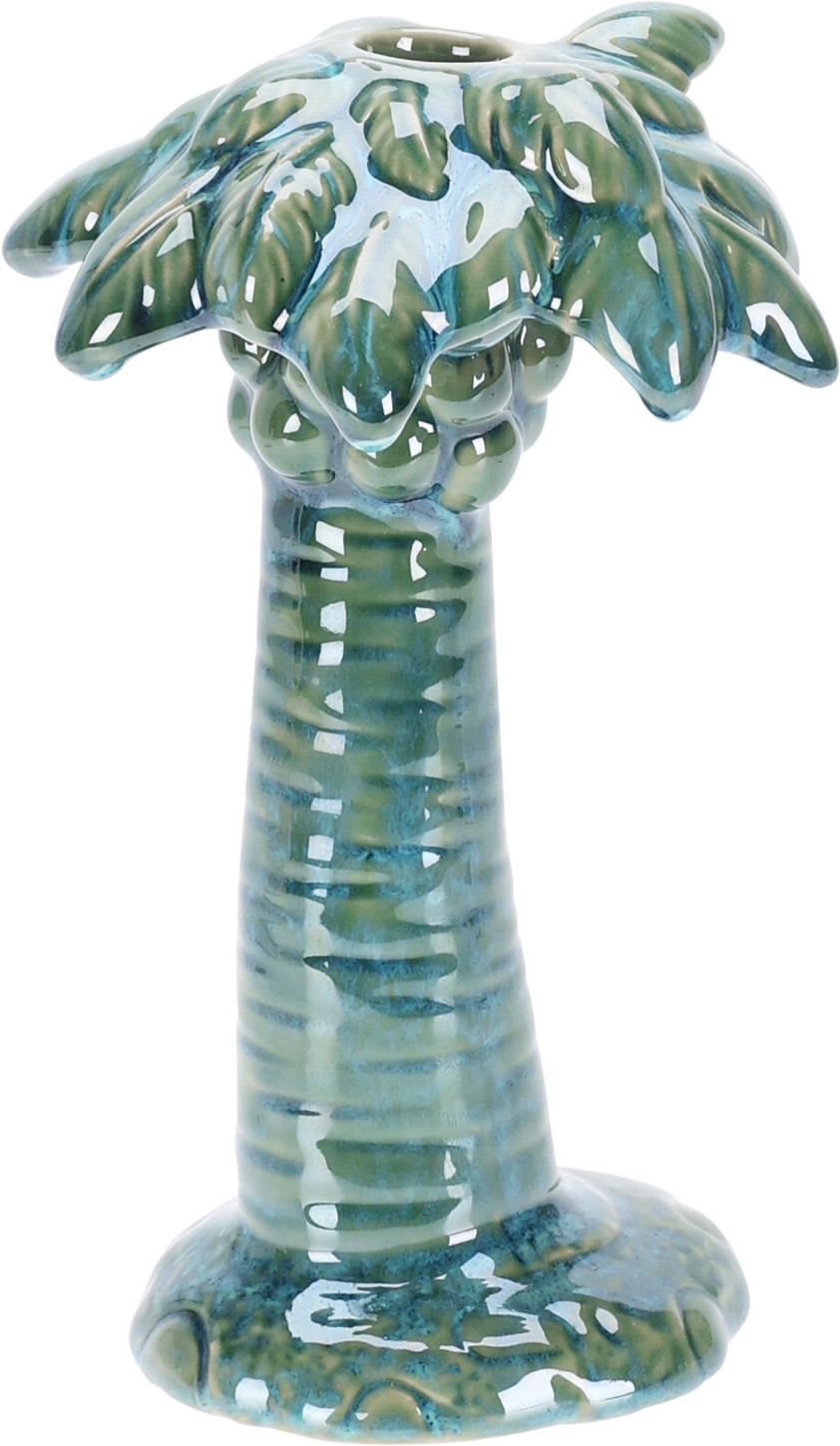 Porcelain Palm Tree Candle Holder