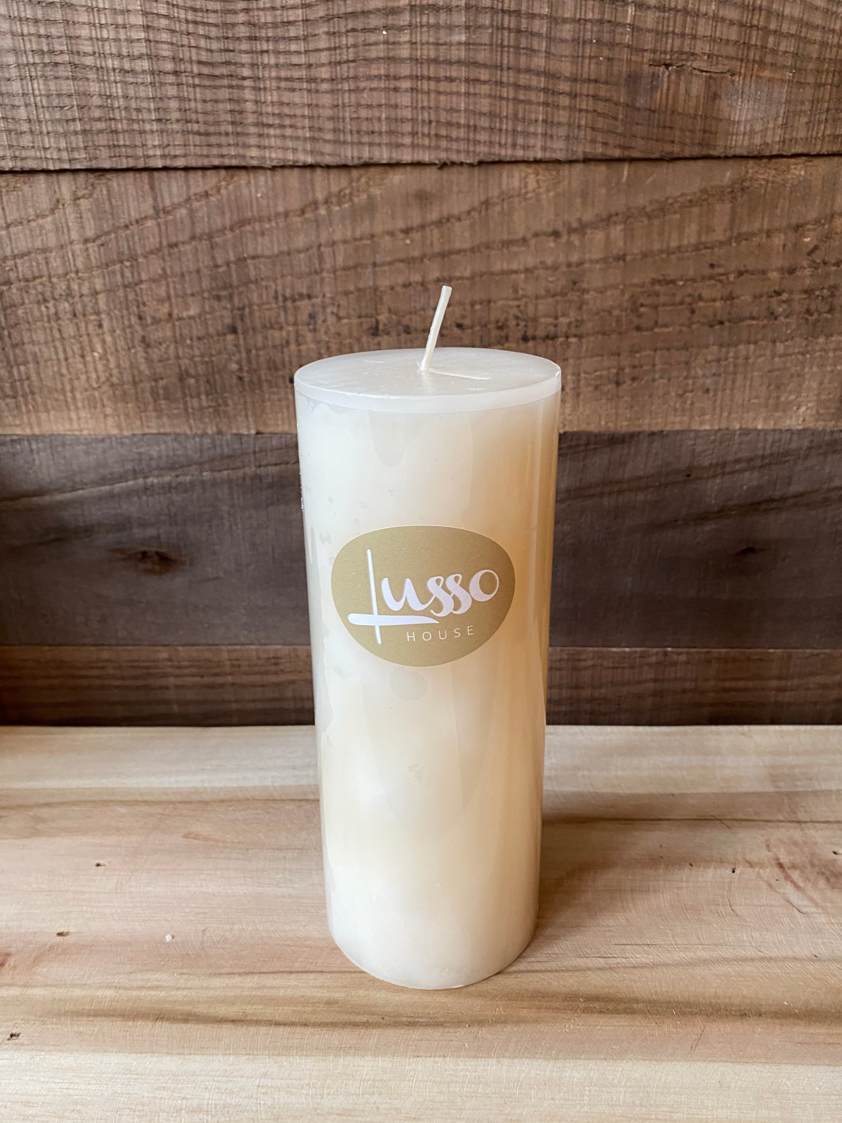 White Tall Unscented Candle