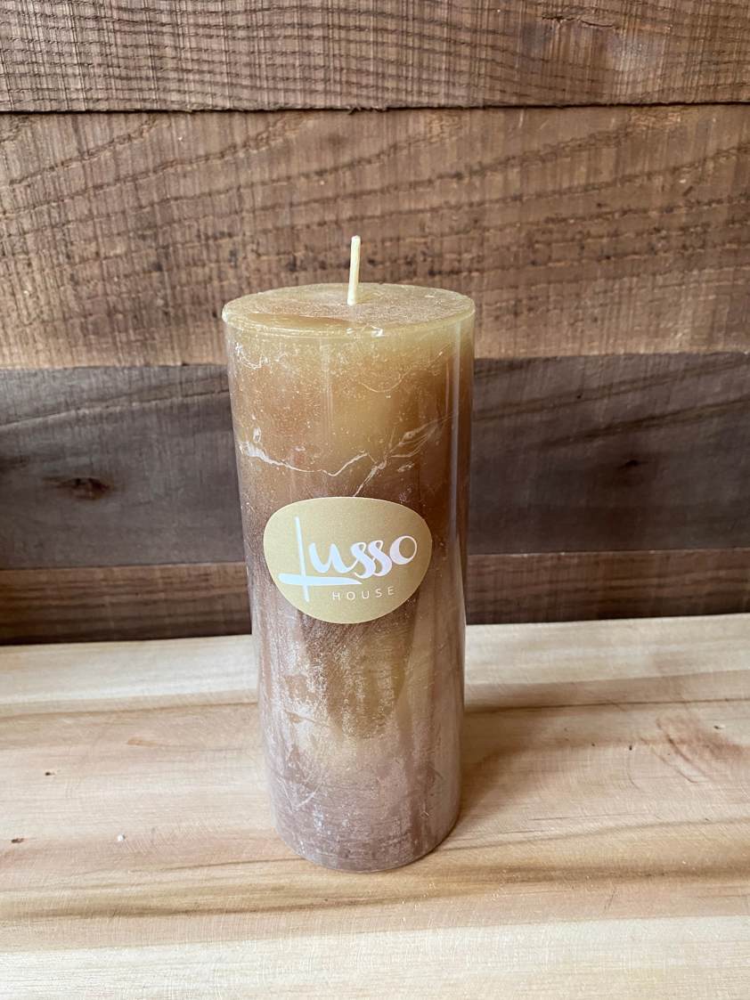 Brown Tall Unscented Candle