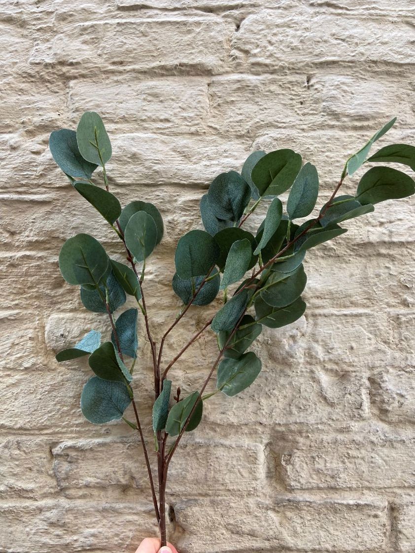 Artificial Dark Leaf Eucalyptus Branch