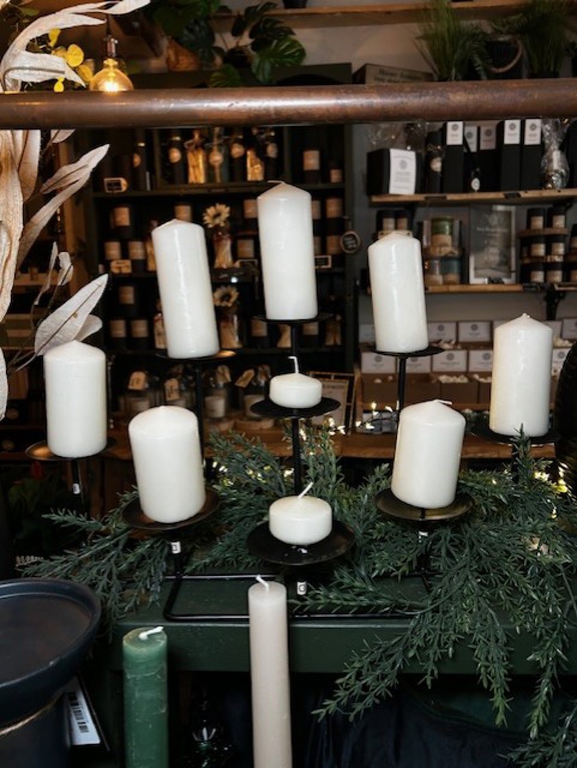 Black Iron Tiered Candle Holder