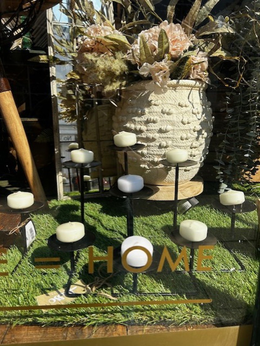 Black Iron Tiered Candle Holder