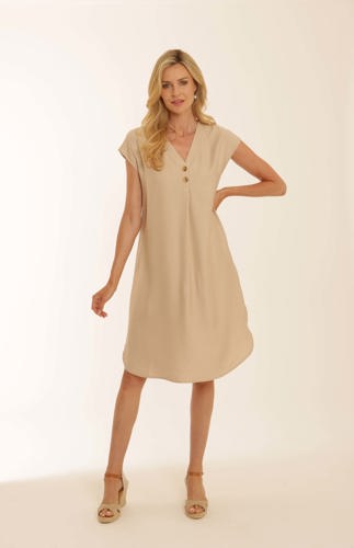 pomodoro linen dress sale Knee Length Sleeveless Linen Shift Dress in White from Pomodoro