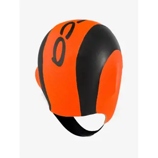 Orange Mirror Orca High Visibility Neoprene Swim Cap