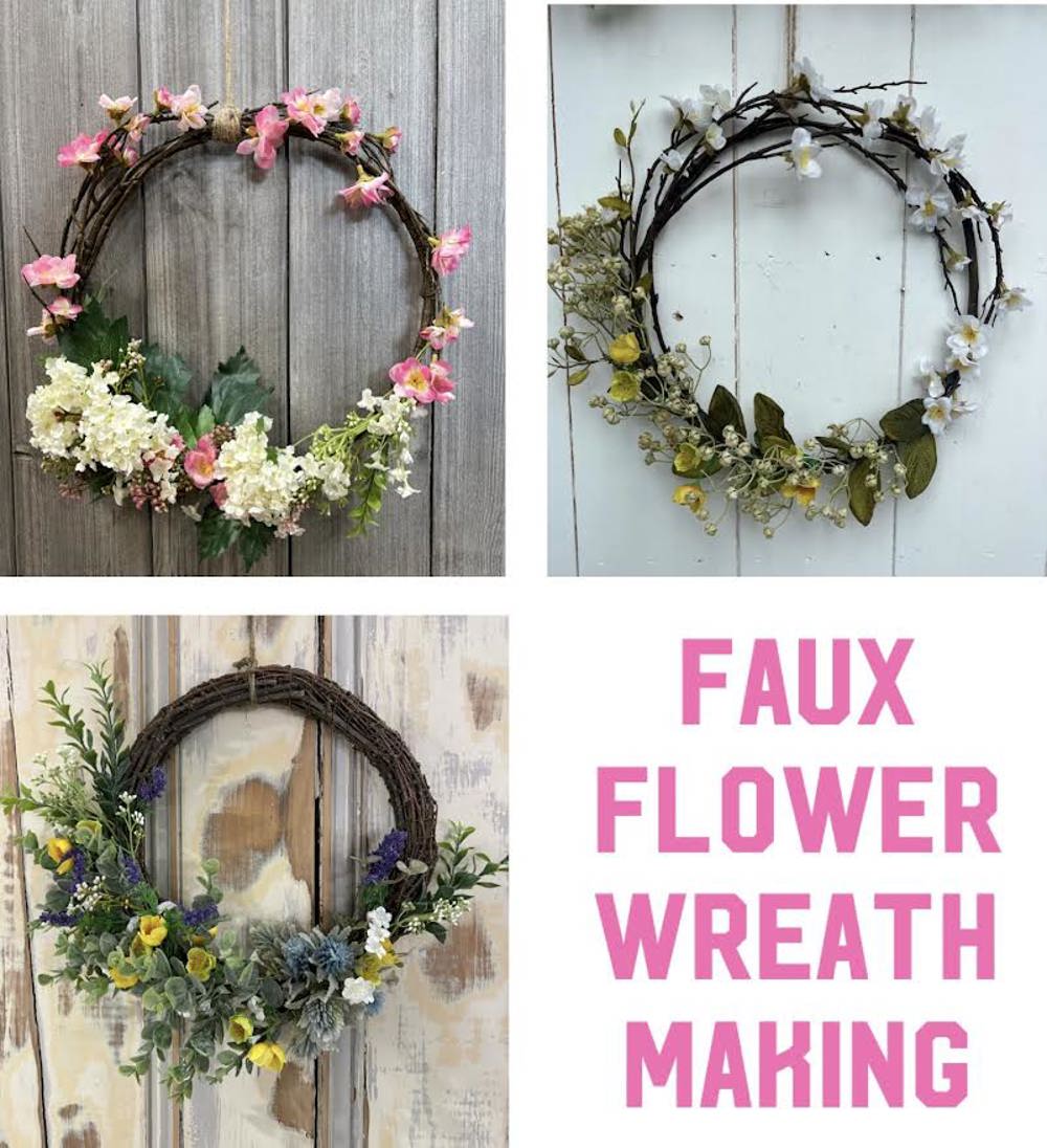 Spring Wreath Making Workshop inc Prosecco & CheeseBoard supper