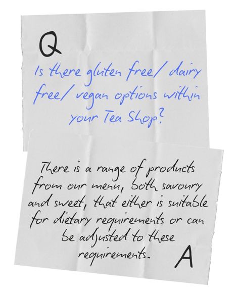 Do you cater for Gluten Free and Vegan?