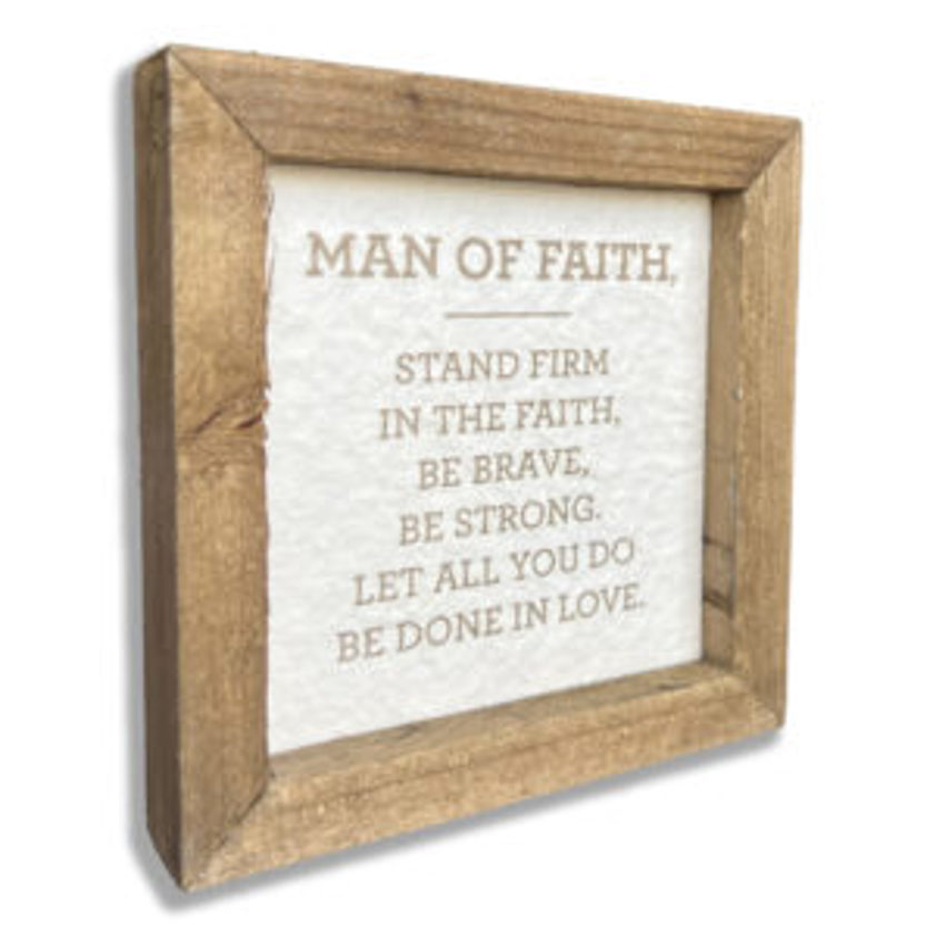 Man of Faith Plaque