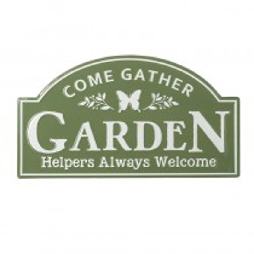 Metal Come Gather Garden Sign