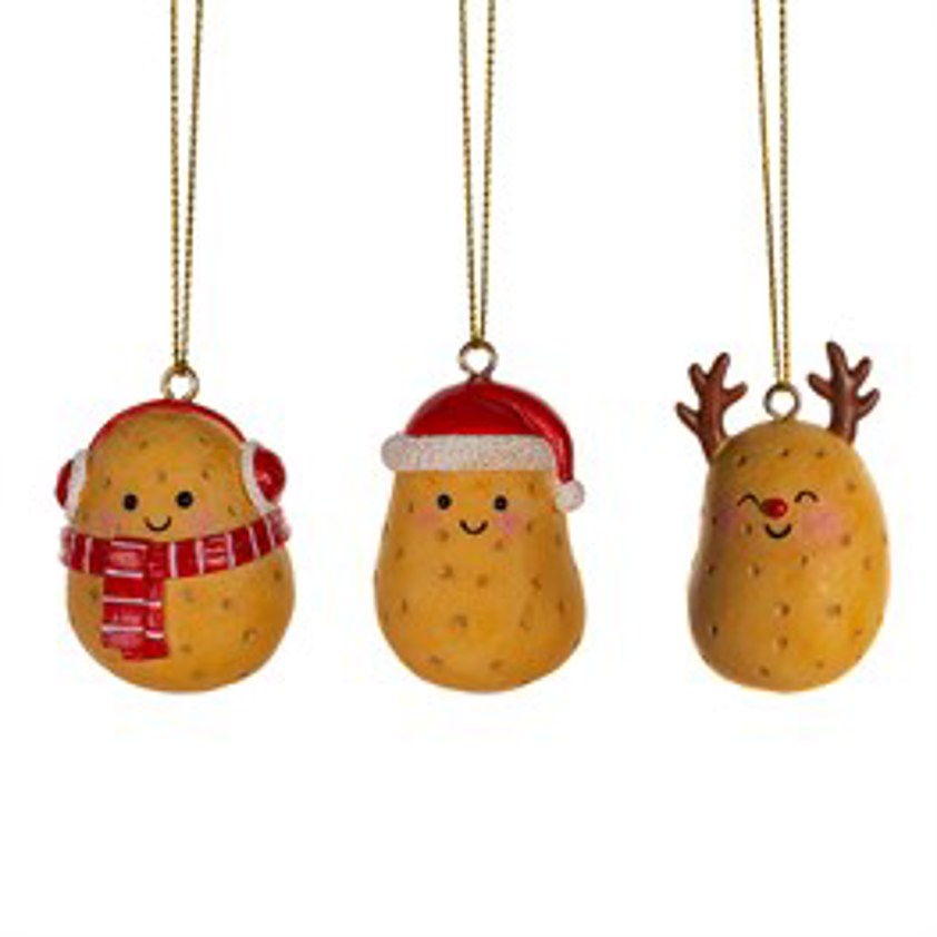 Reindeer Happy Potatoes Hanging Decorations - sold individually