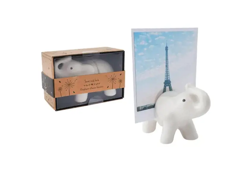 Send With Love Ceramic Elephant Photo Holder