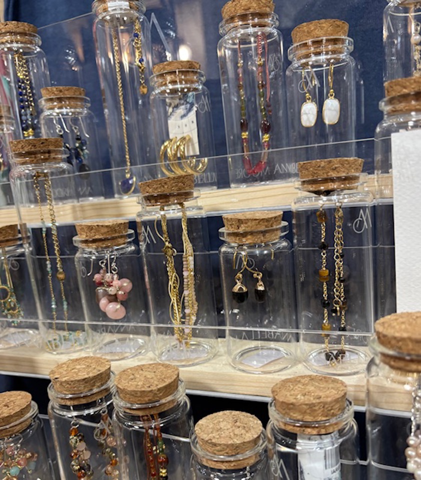 Gemstone - Gold Plated Earrings Blue