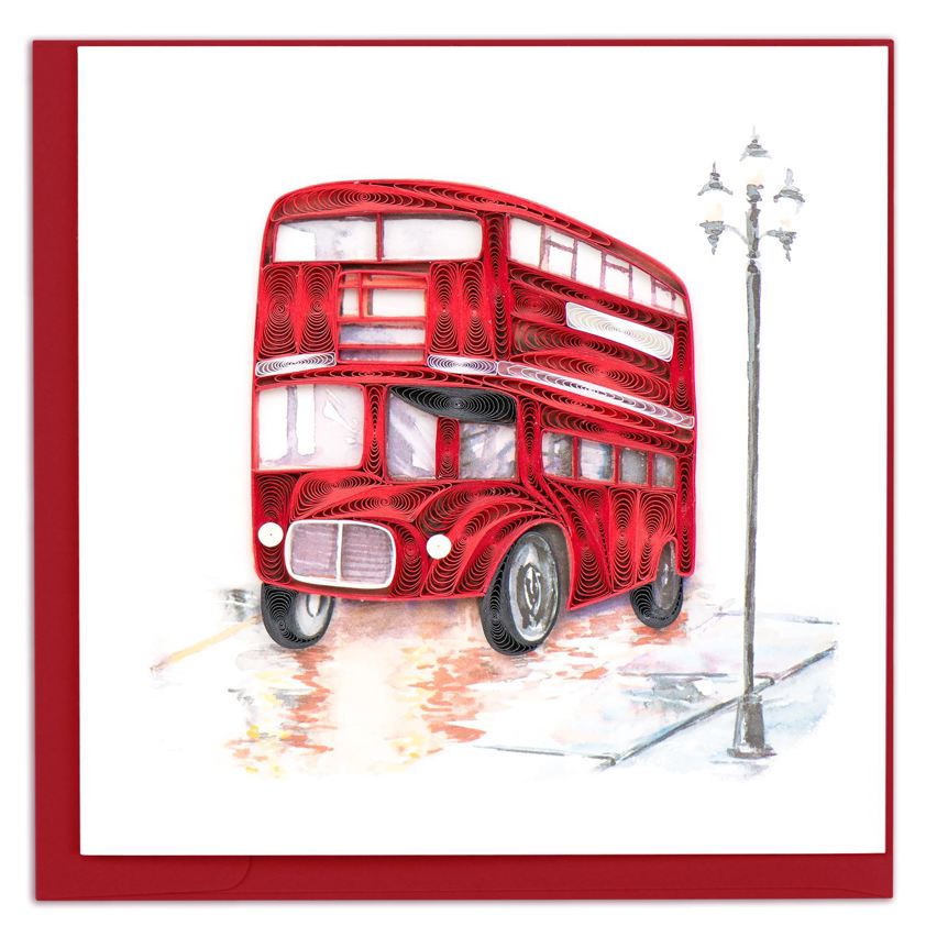 Quilling Card Red London Bus