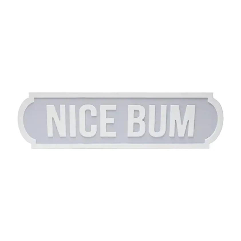 Love Life Street Sign 45cms - Nice Bum