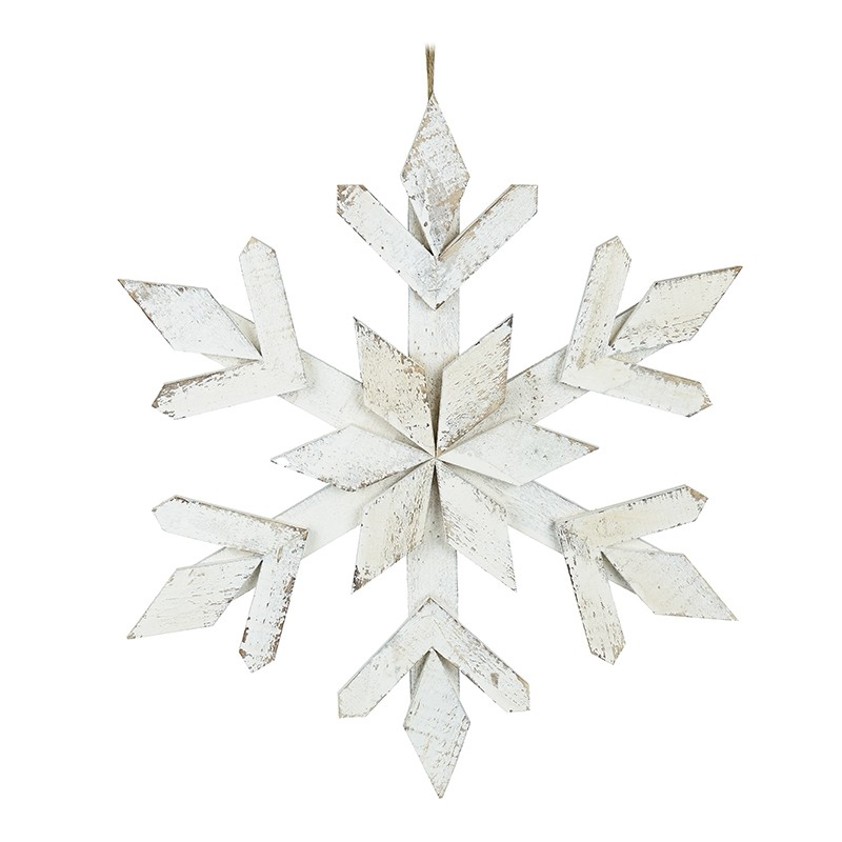 Large Wooden Snowflake 55cm