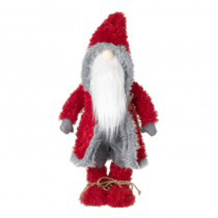 Red And Grey Standing Santa 69cm