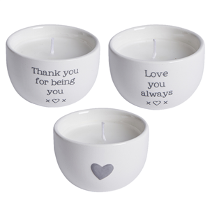 Evie mini message candle