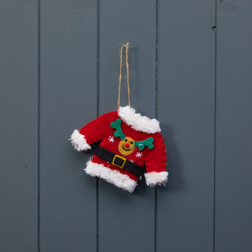 Red Hanging Christmas Jumper