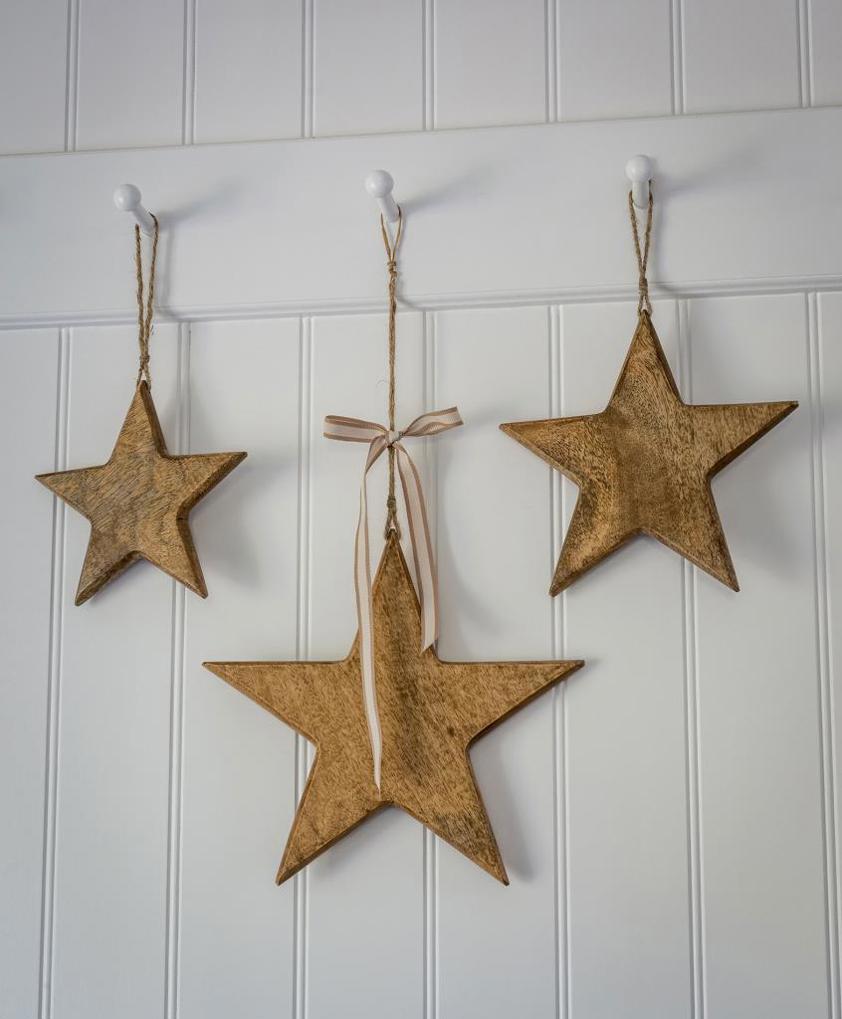 Wood Vintage wooden star