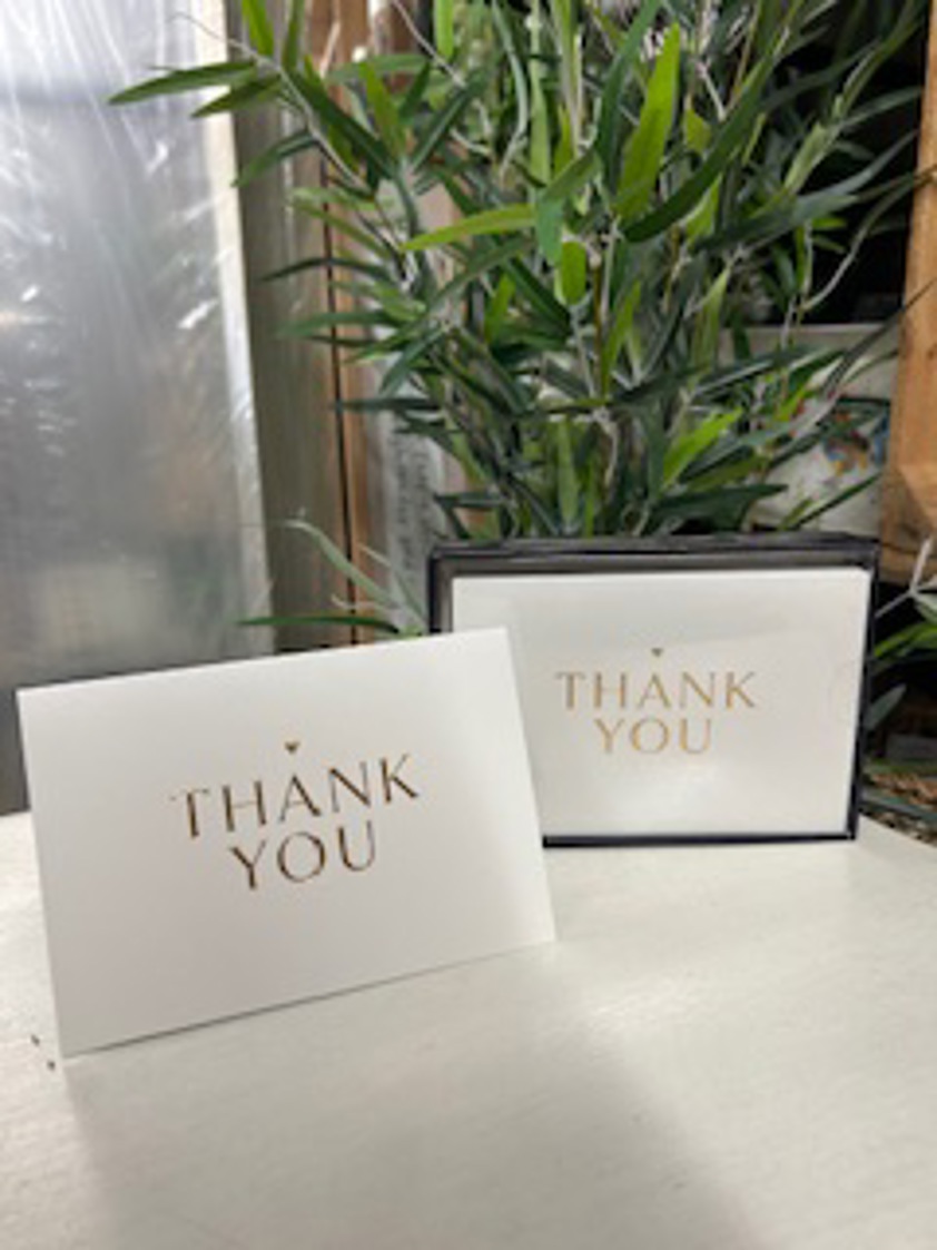 F&B Gold Foil Thank You Notecards (set of 8)