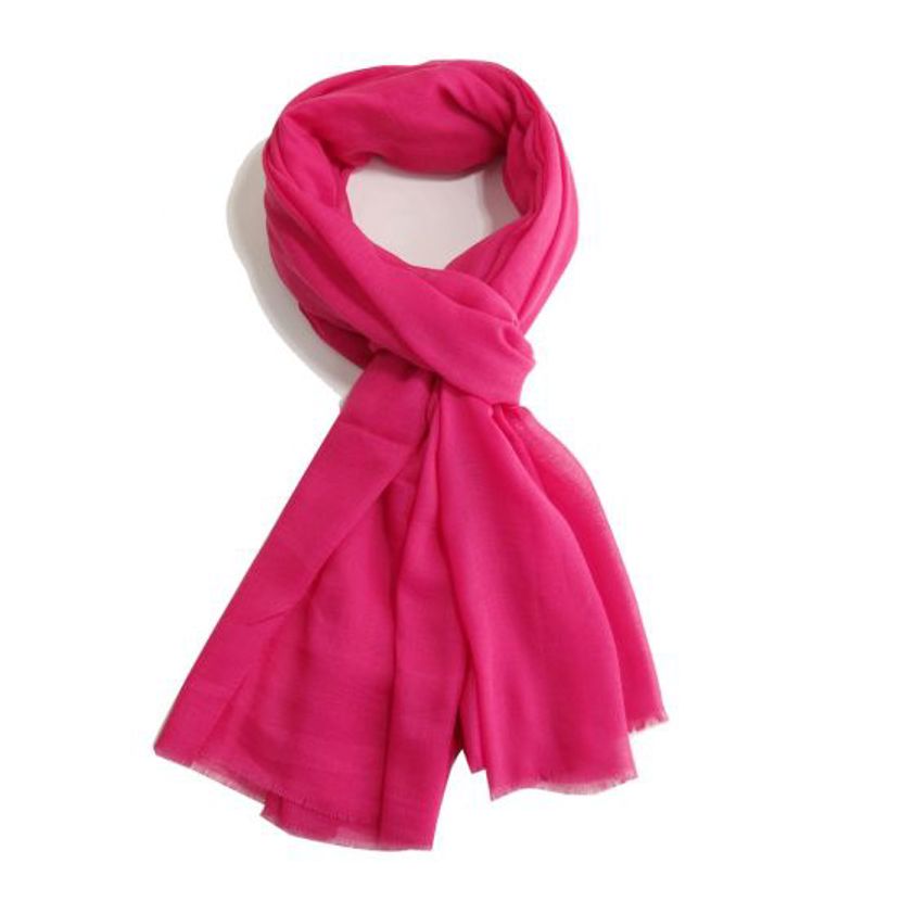 Fuschia Plain Scarf