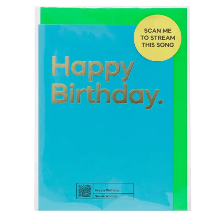 Say It With Songs Greeting Card - Happy Birthday - Stevie Wonder