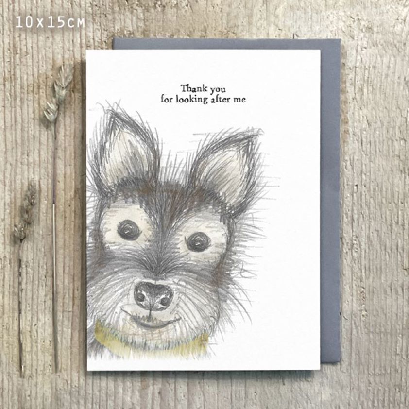 Dog card - Thank you for looking after me