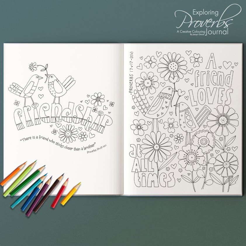 Exploring Proverbs - A Creative Colouring Journal