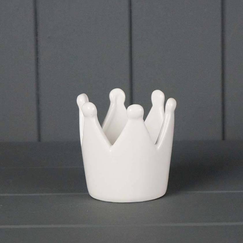 Ceramic Crown Tealight (8cm)