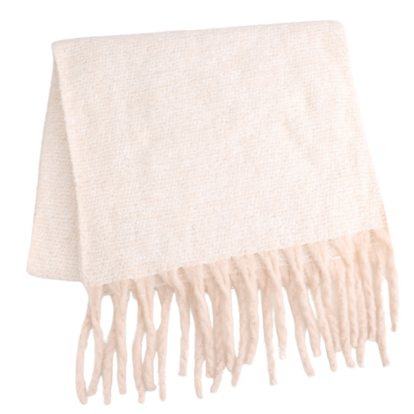 Cream Plain Scarf Cream