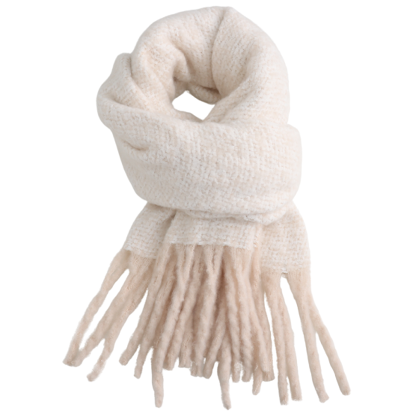 Cream Plain Scarf Cream