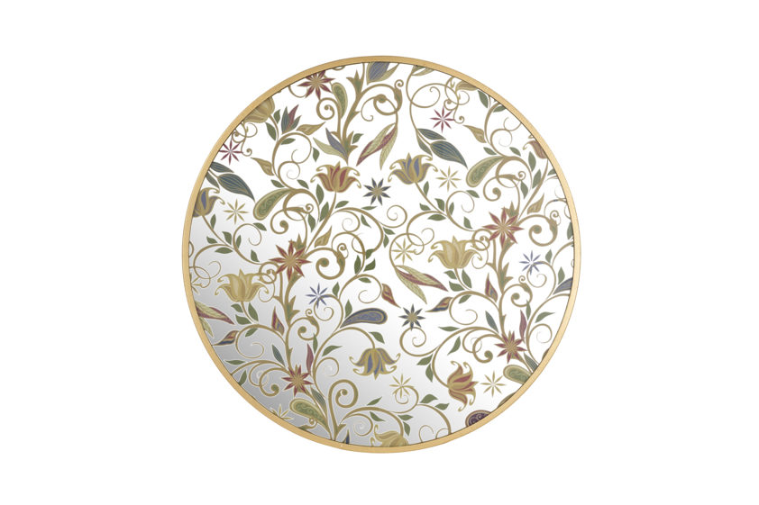 Ecru Floral Mirror