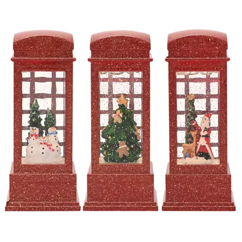 LED Mini Lanterns Includes Telephone Booths