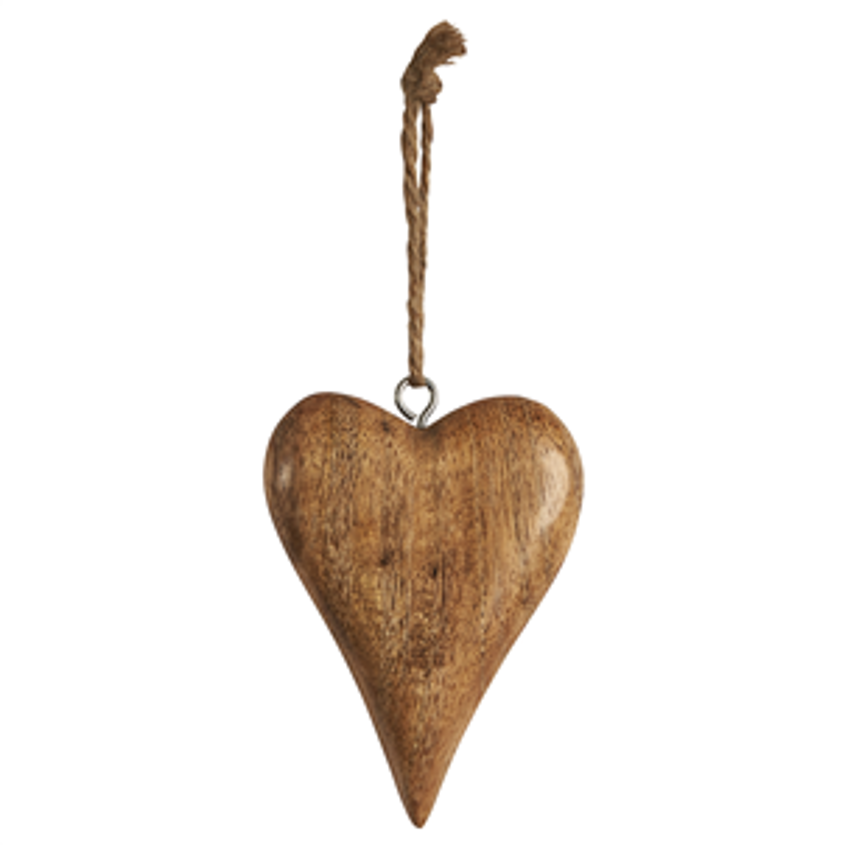 Small tapered wooden heart