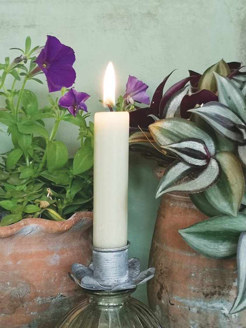 Flower Candle Converter Zinc 5X6cm