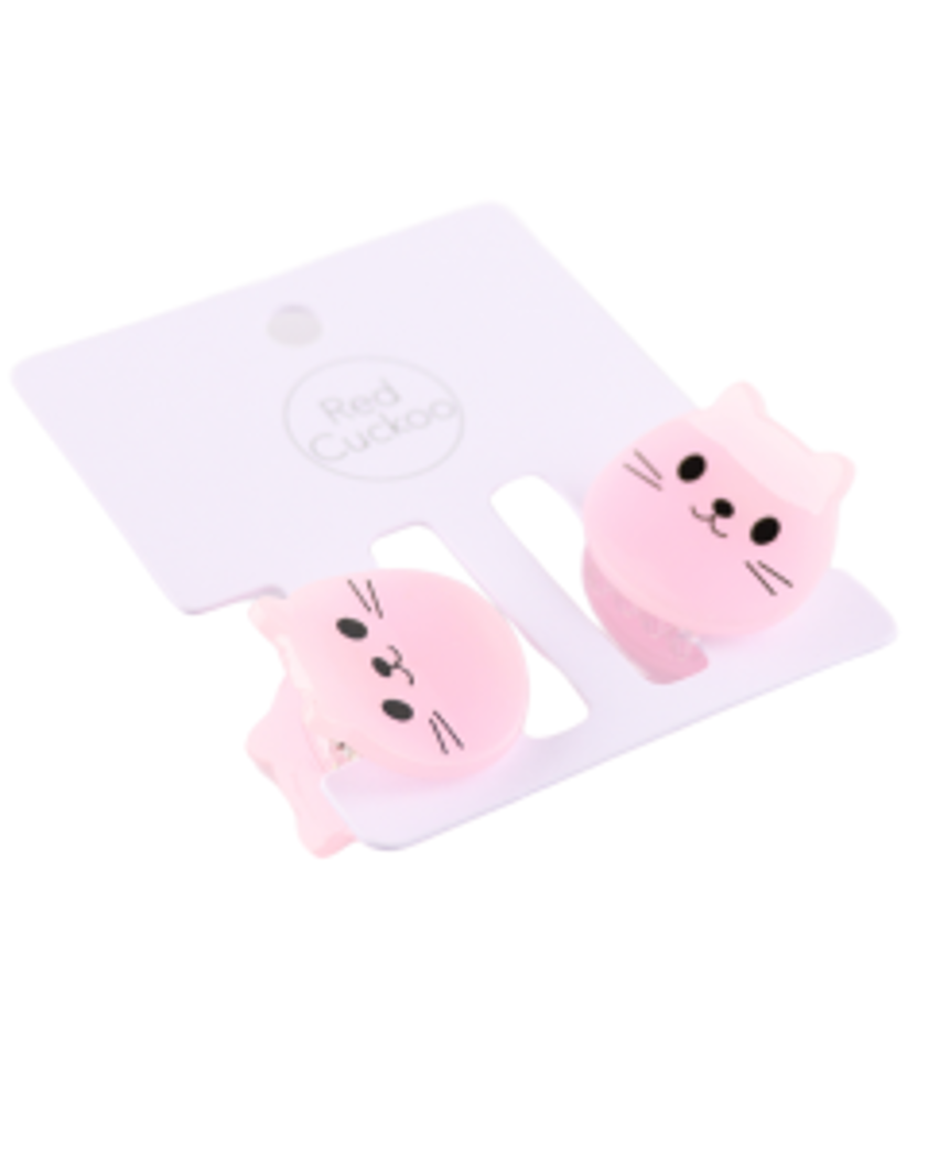 Mini Cat Face Claws Twin Pack Pink