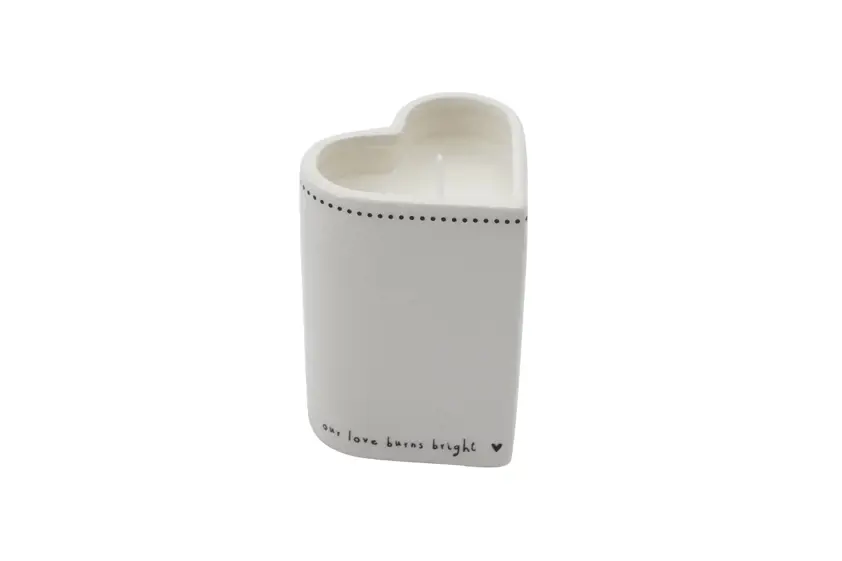 Send With Love Heart Shaped Vanilla Candle