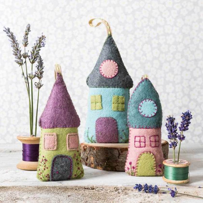 Lavender Houses Embroidery Kit