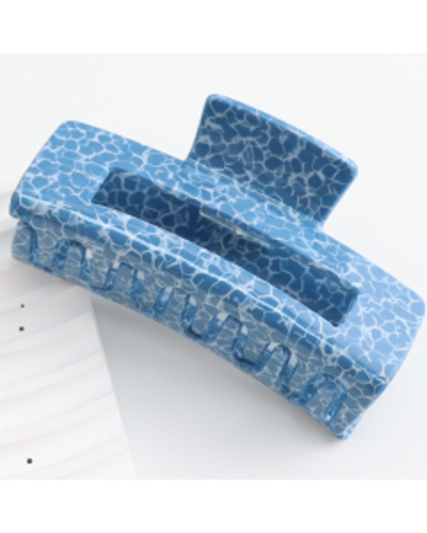 Rectangle Hair Claw Blue