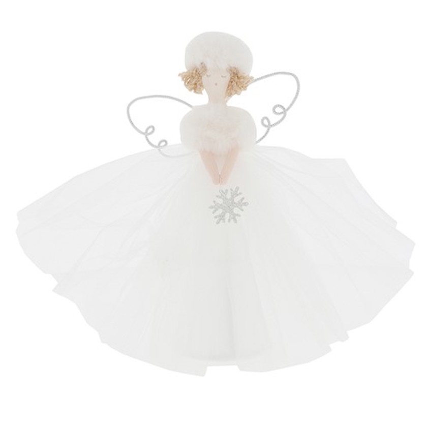 Joyful Fur Fairy Tree Topper White