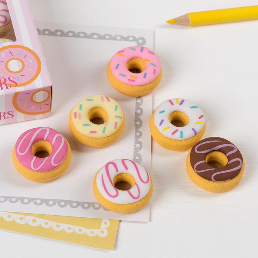 Scented Doughnut Erasers (Set Of 6)