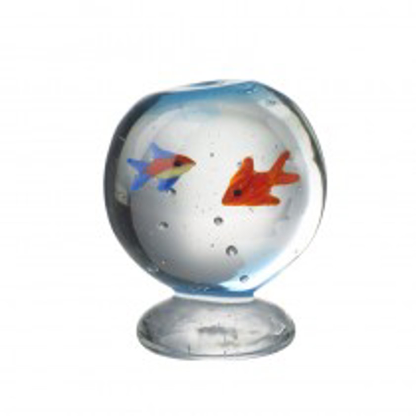 Glass Gold Fish Bowl miniature ornament