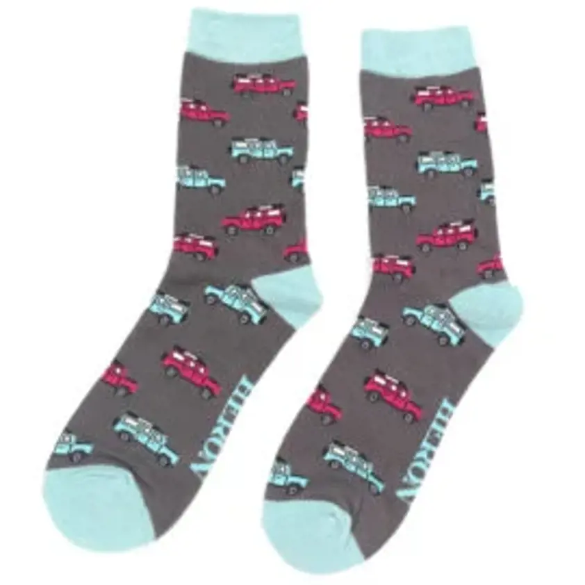 Mr Heron Jeep Socks Charcoal