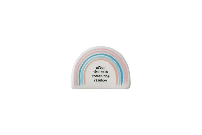 Just Smile 'After The Rain' Ceramic Rainbow Token