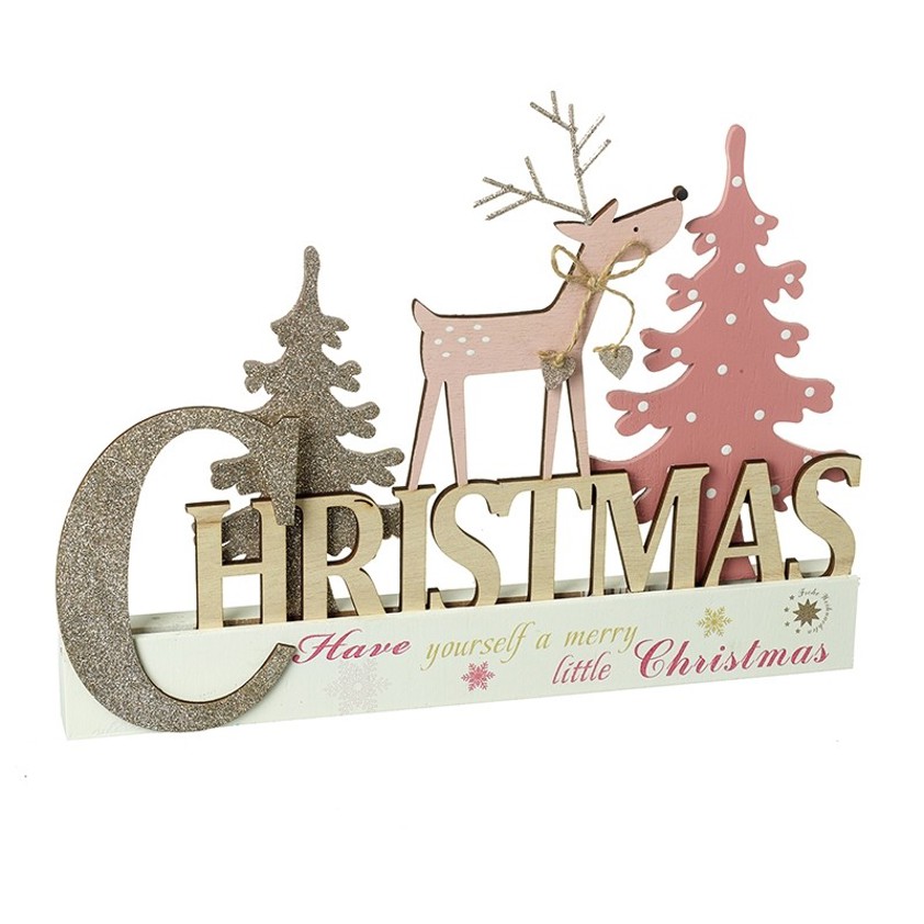 Pink Merry Little Christmas Sign