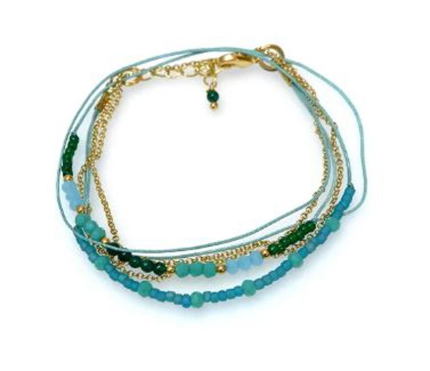 Aqua Gemstone Handcrafted Bracelet