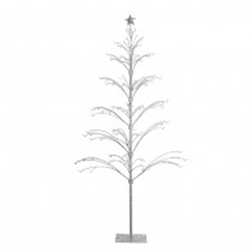 Large Silver Glitter Metal Tree