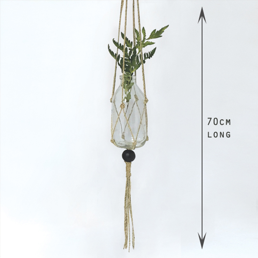 Med Macrame pot holder-Sea grass