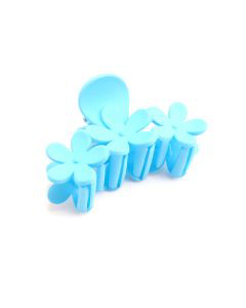 Flowers Hair Claw Blue