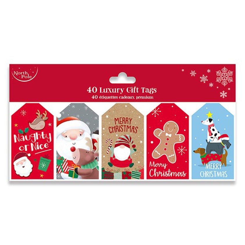 40pk Cute Die Cut Tags